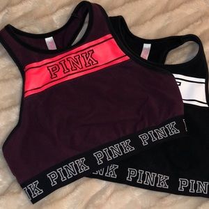 2 VS PINK High Neck Sports Bras